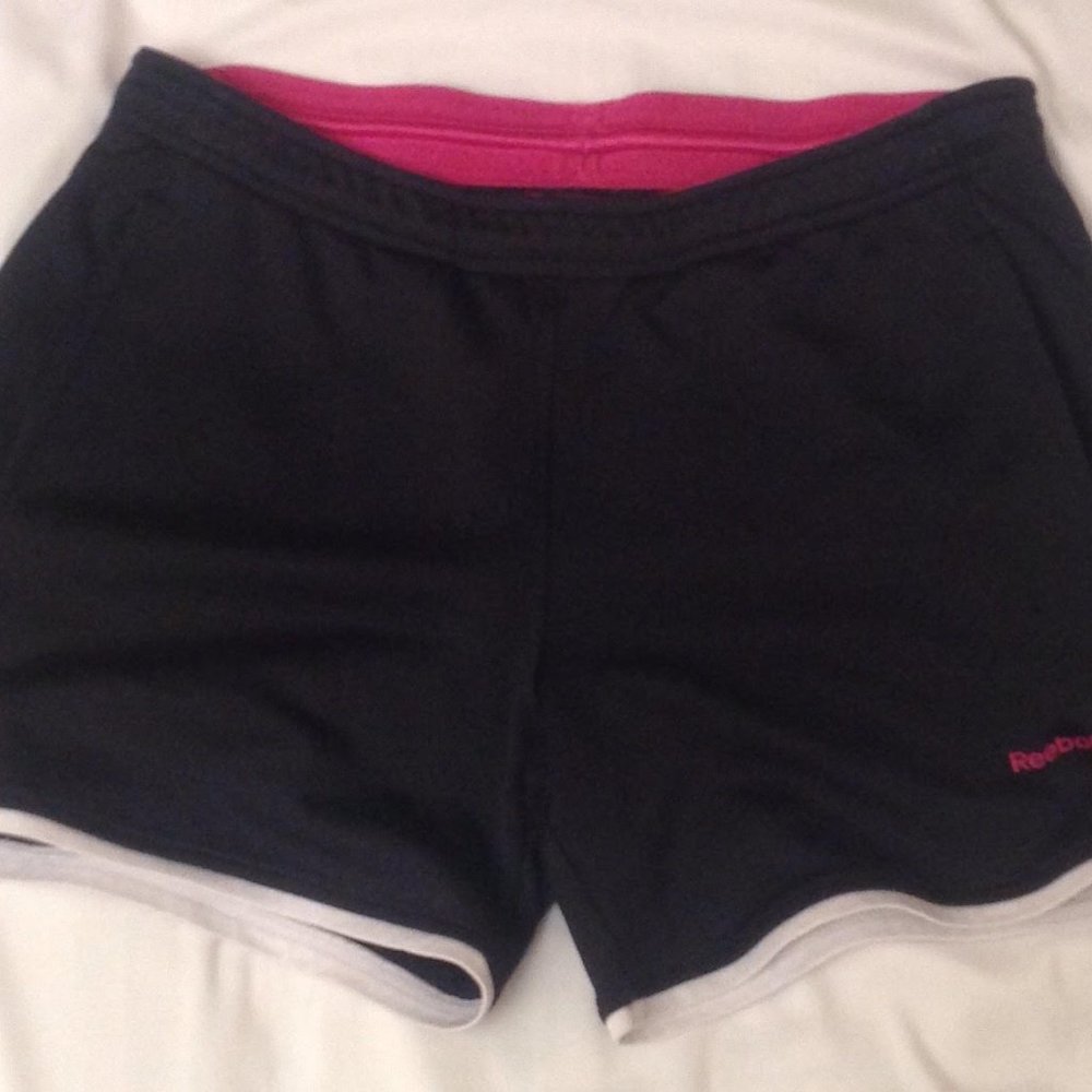 black and pink shorts